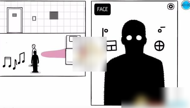 6,然后调动手指位置和小黑人的对起来,小黑人倒地,然后让小黑人走到床