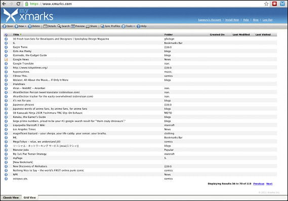 Chrome Xmarks Bookmark Sync插件